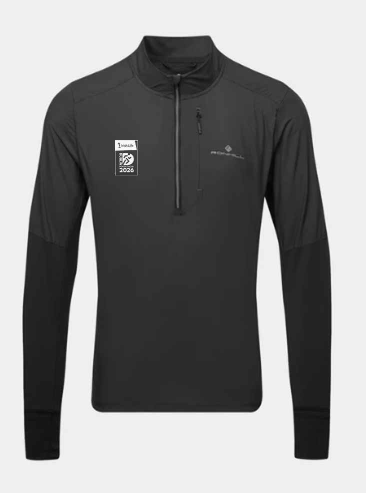 Men's Tech Wind-Block 1/2 Zip Top - Black